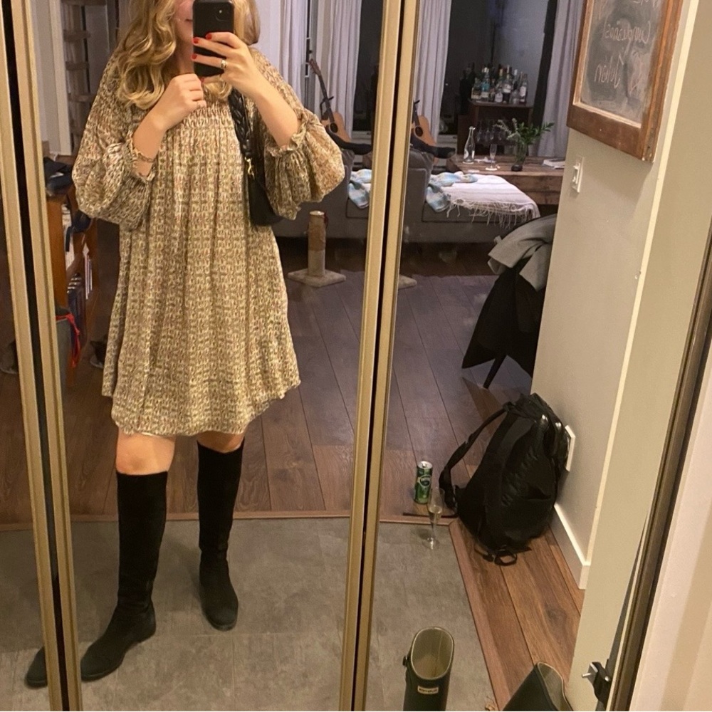Isabel Marant Patterned Long Sleeve Silk Dress - Picture 6 of 6